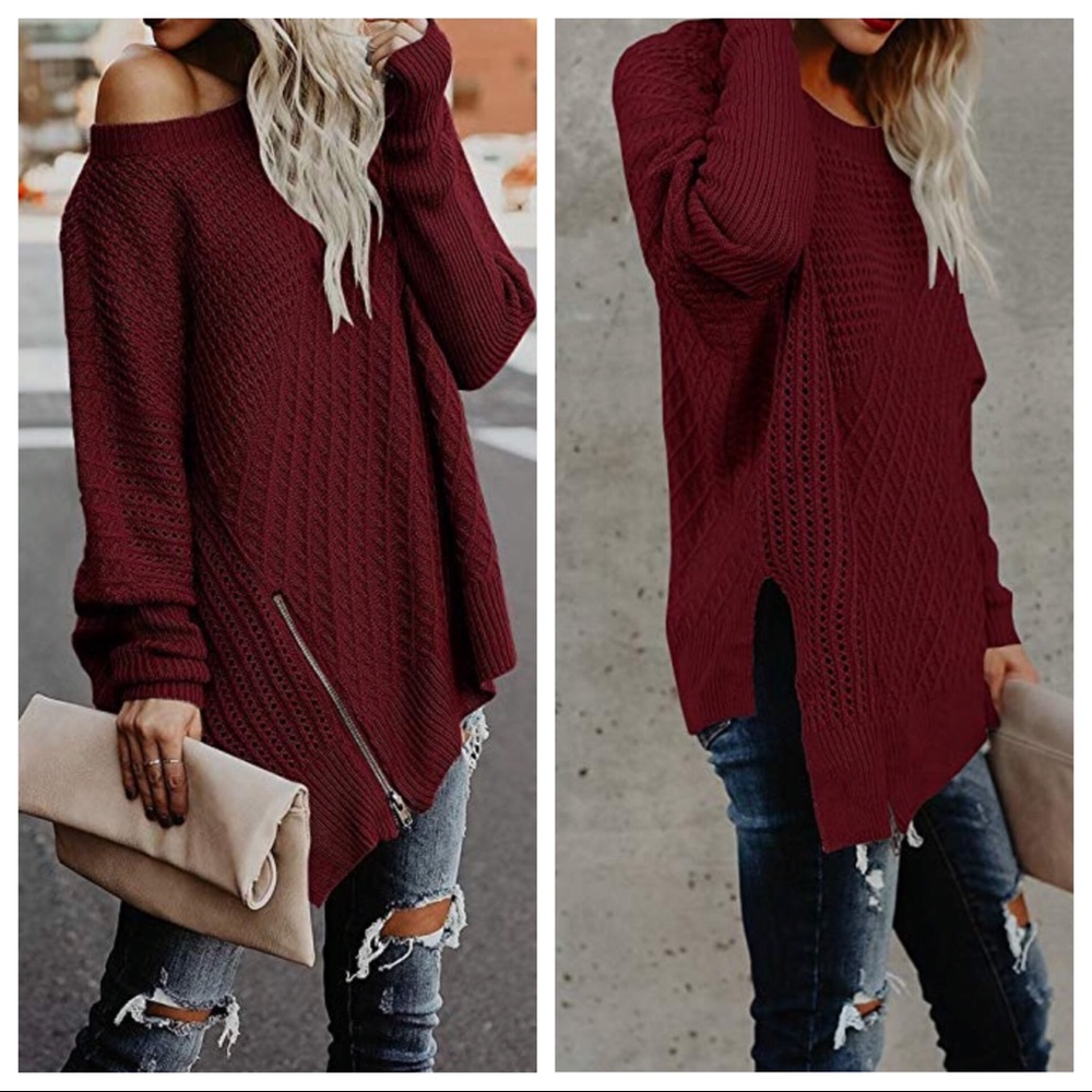 ✿NWT Oversized Batwing Pullover Sweater✿ - Picture 4 of 5